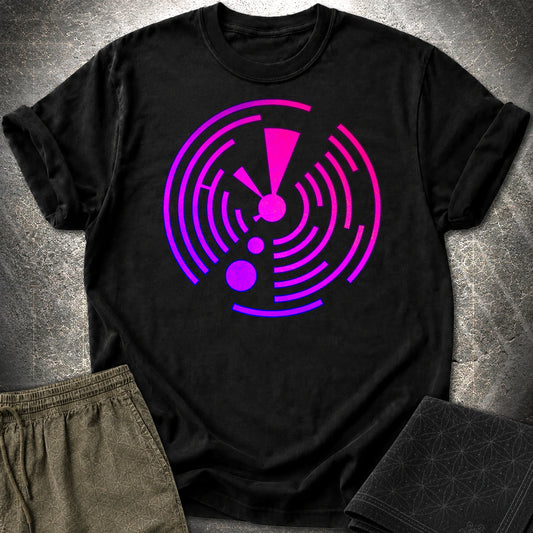 Crop Circle Electric Pink T-Shirt - Crop Circle Electric Pink T-Shirt - Black