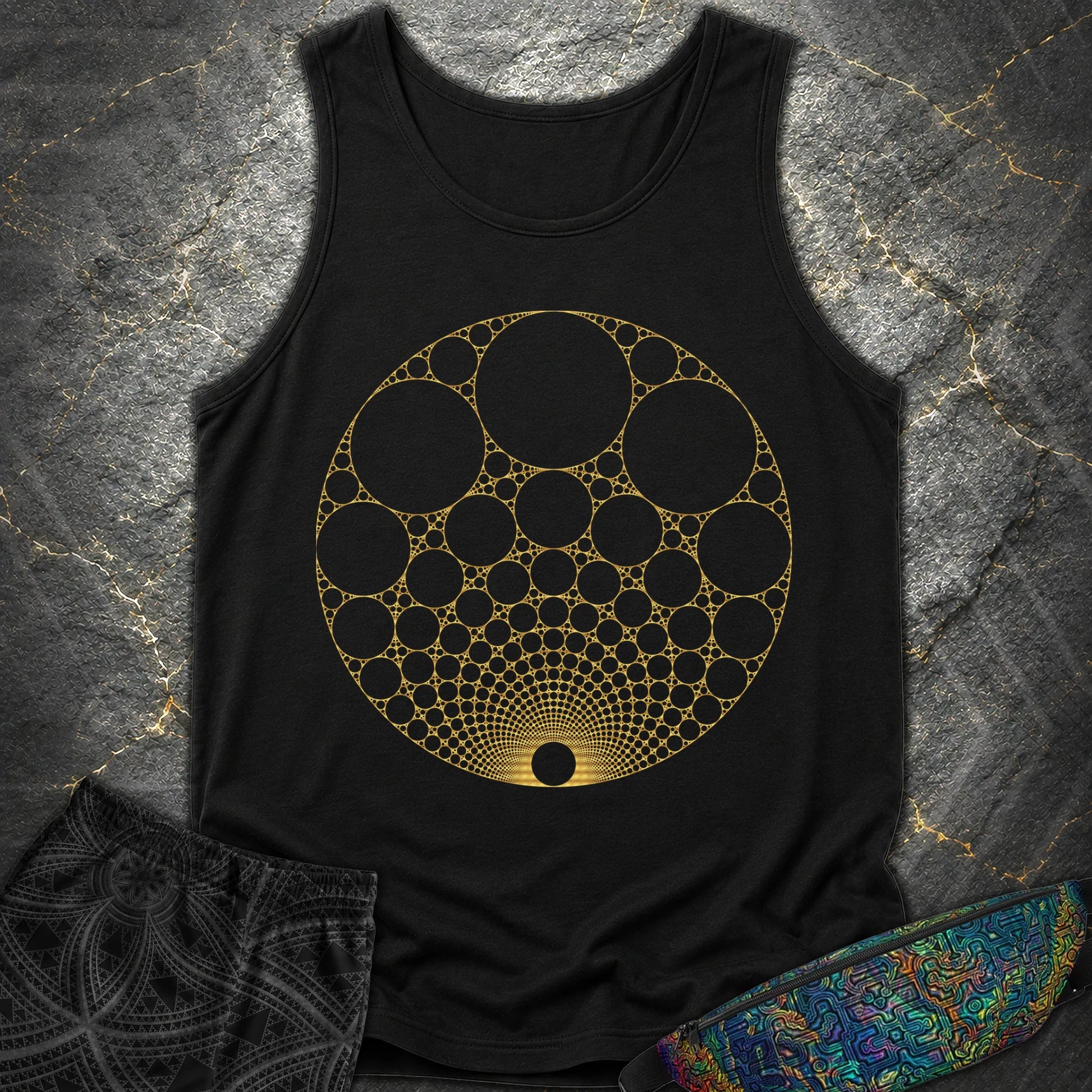 Apollonian Gasket T-Shirt - Apollonian Gasket Comfort Tank Top - Black