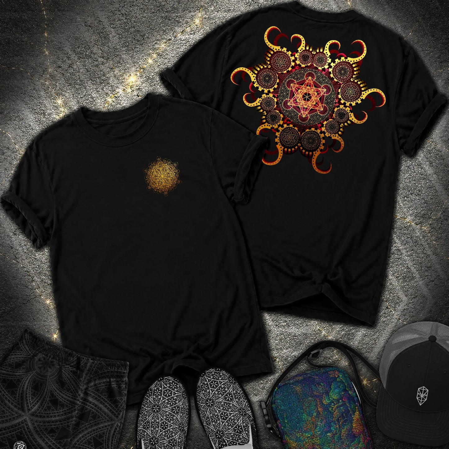 Organic Metatron 2 Sided Comfort T-shirt - Organic Metatron 2 Sided Comfort T-shirt - Black