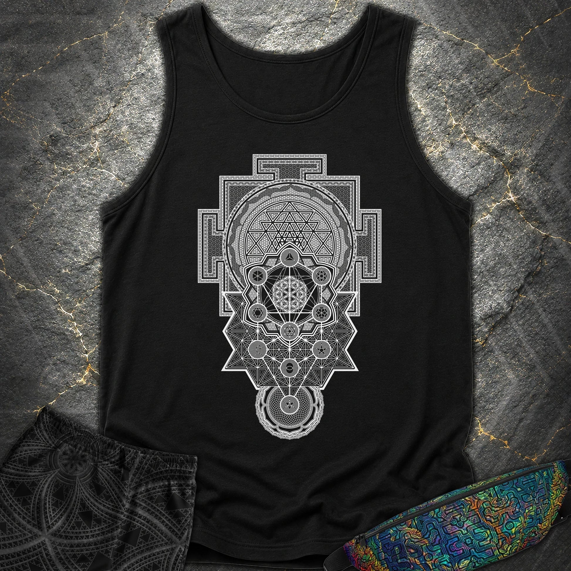 Sacred Geometry Encyclopedia - Sacred Geometry Encyclopedia Comfort Tank Top - Black