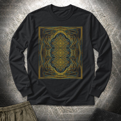 Kaleidoscopic Wave - Kaleidoscopic Wave Long Sleeve Shirt - Black