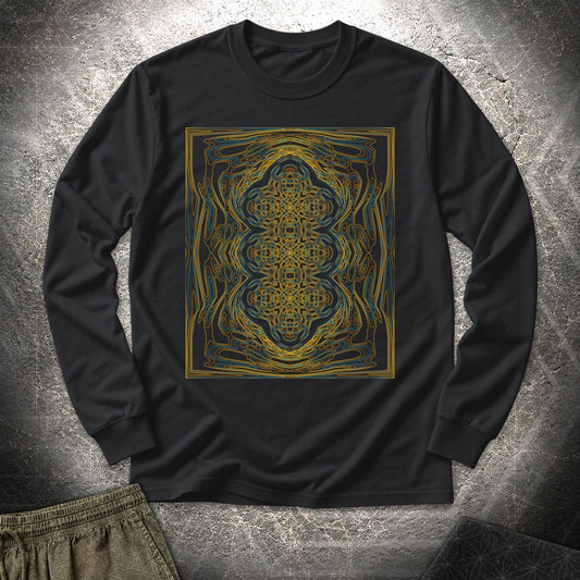 Kaleidoscopic Wave - Kaleidoscopic Wave Long Sleeve Shirt - Black