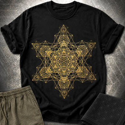 Metatron Fractal Star T-Shirt - Metatron Fractal Star T-Shirt - Black
