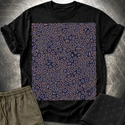 Psychedelic Boho Groovy Abstract Pattern T-Shirt - Psychedelic Boho Groovy Abstract Pattern T-Shirt - Black