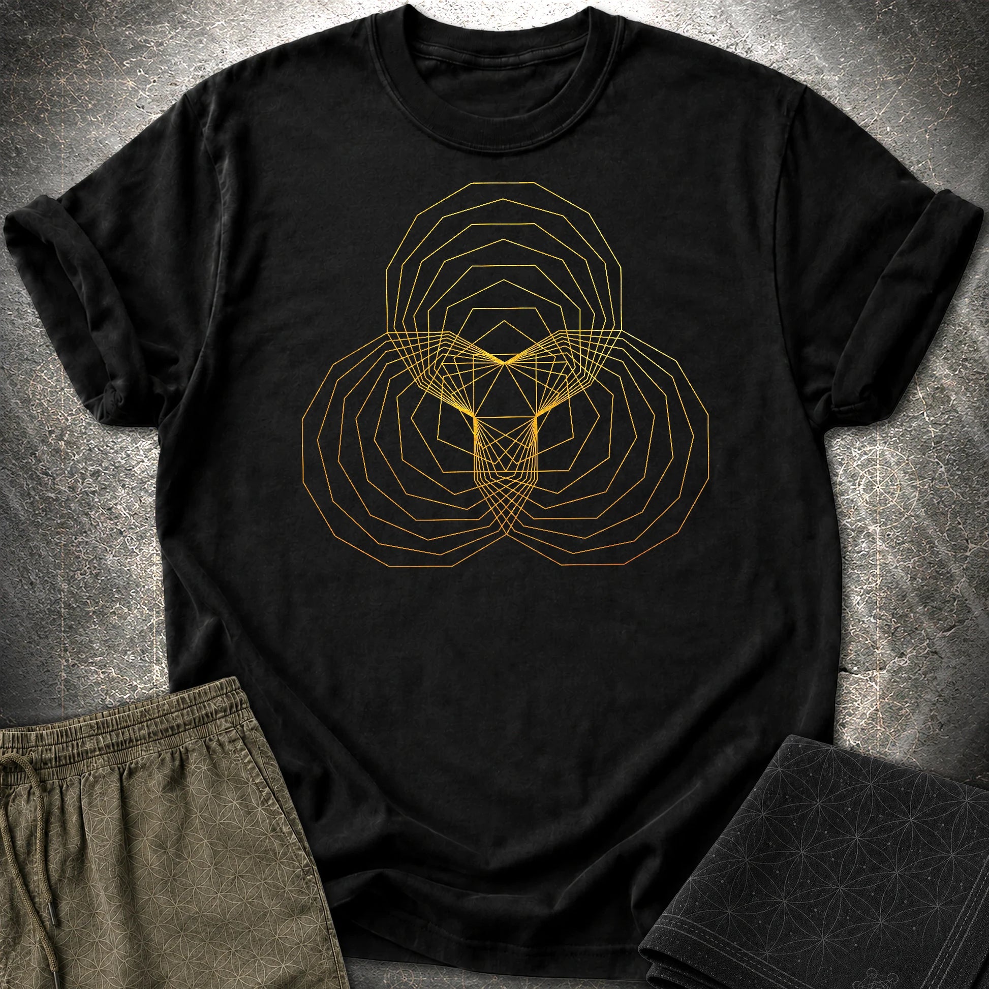 Traid Of Regular Polygons T-Shirt - Traid Of Regular Polygons T-Shirt - Black