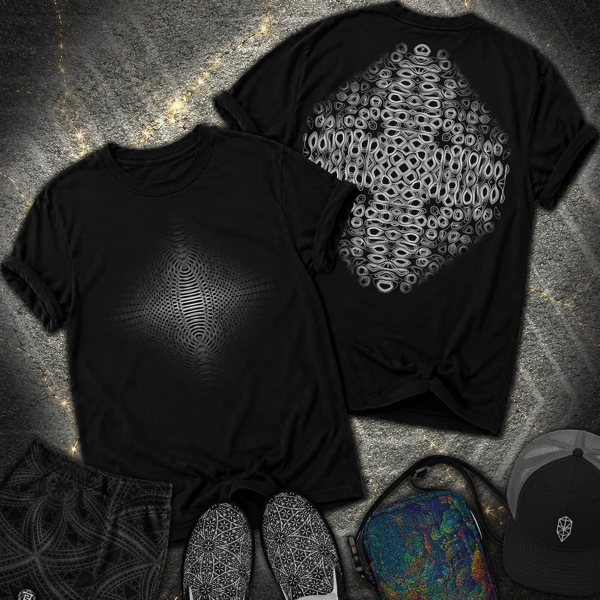 Cymatic Frequency 2 Sided T-Shirt - Cymatic Frequency 2 Sided Comfort T-Shirt - Black