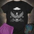 Solar Falcon Beneath the Starship Womens T-Shirt