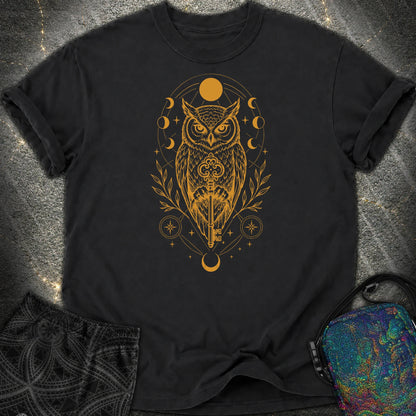 Owl Wisdom Key - Owl Wisdom Key Comfort T-Shirt - Black