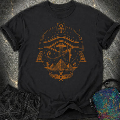 Ancient Eye Over Alien Pyramids - Ancient Eye Over Alien Pyramids Comfort T-Shirt - Black