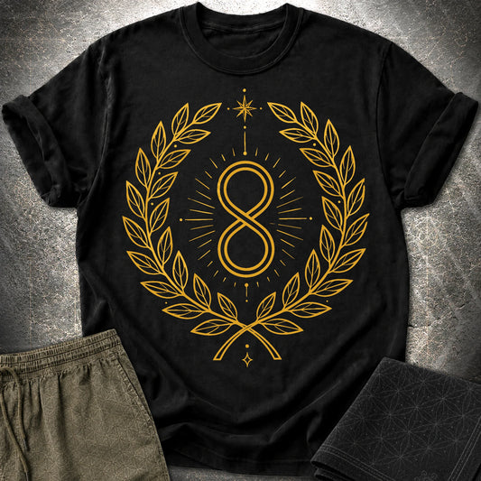 888 Infinity Wreath Unisex T-Shirt - 888 Infinity Wreath Unisex T-Shirt - Black