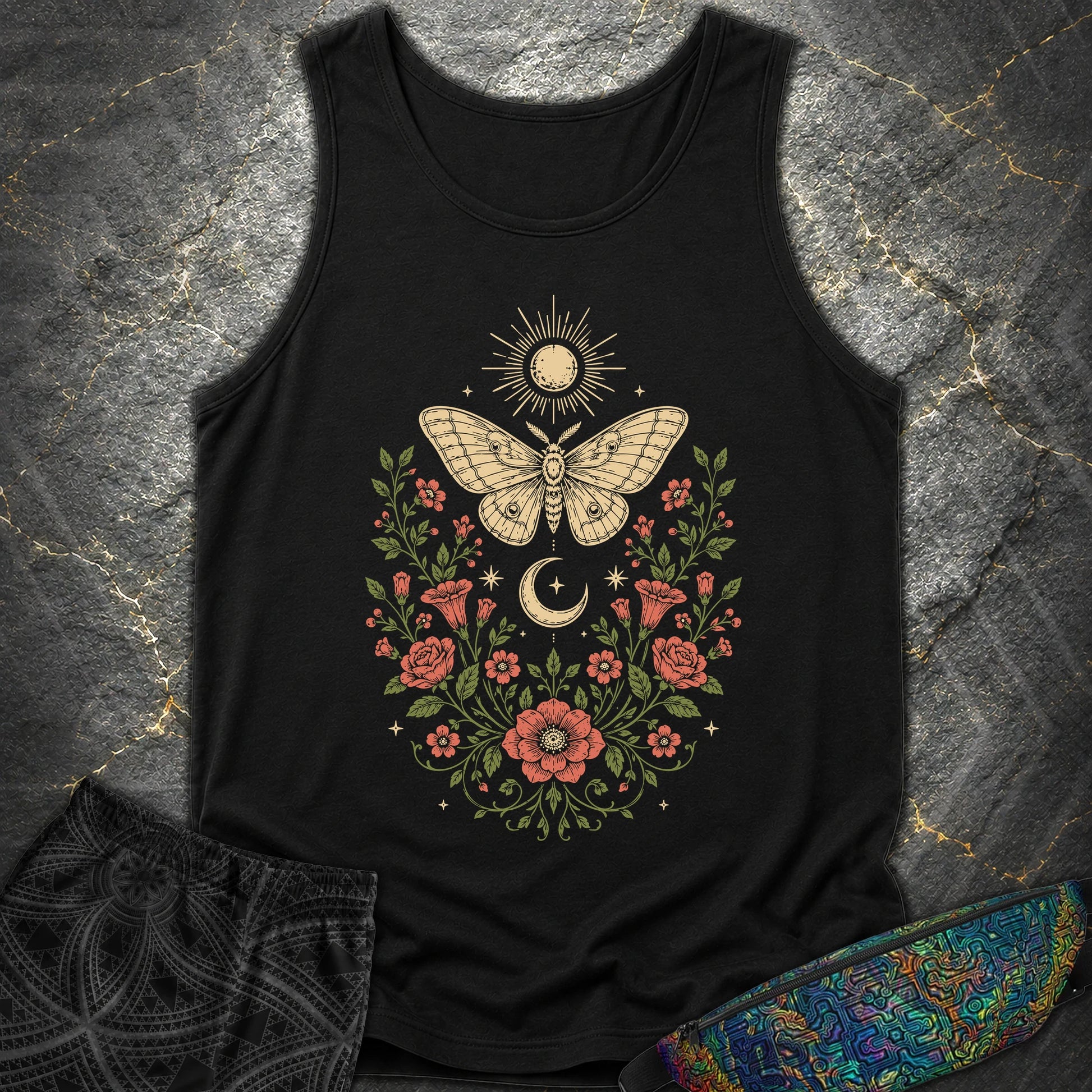 Sun Moon Moth - Sun Moon Moth Comfort Tank Top - Black