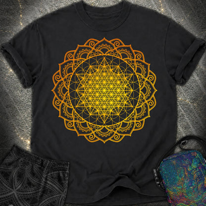 Tetrahedron Mandala T-Shirt - Tetrahedron Mandala Comfort T-Shirt - Black