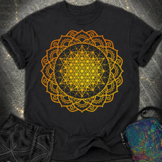 Tetrahedron Mandala T-Shirt - Tetrahedron Mandala Comfort T-Shirt - Black