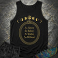 As Above So Below Gold Ouroboros Comfort Tank Top