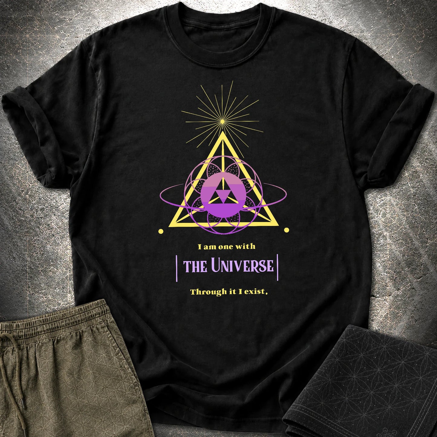 One With Universe T-Shirt - One With Universe T-Shirt - Black