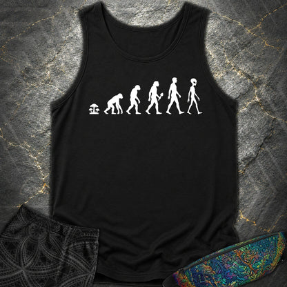 Mushroom Evolution Transformation Comfort Tank - Mushroom Evolution Transformation Comfort Tank - Black