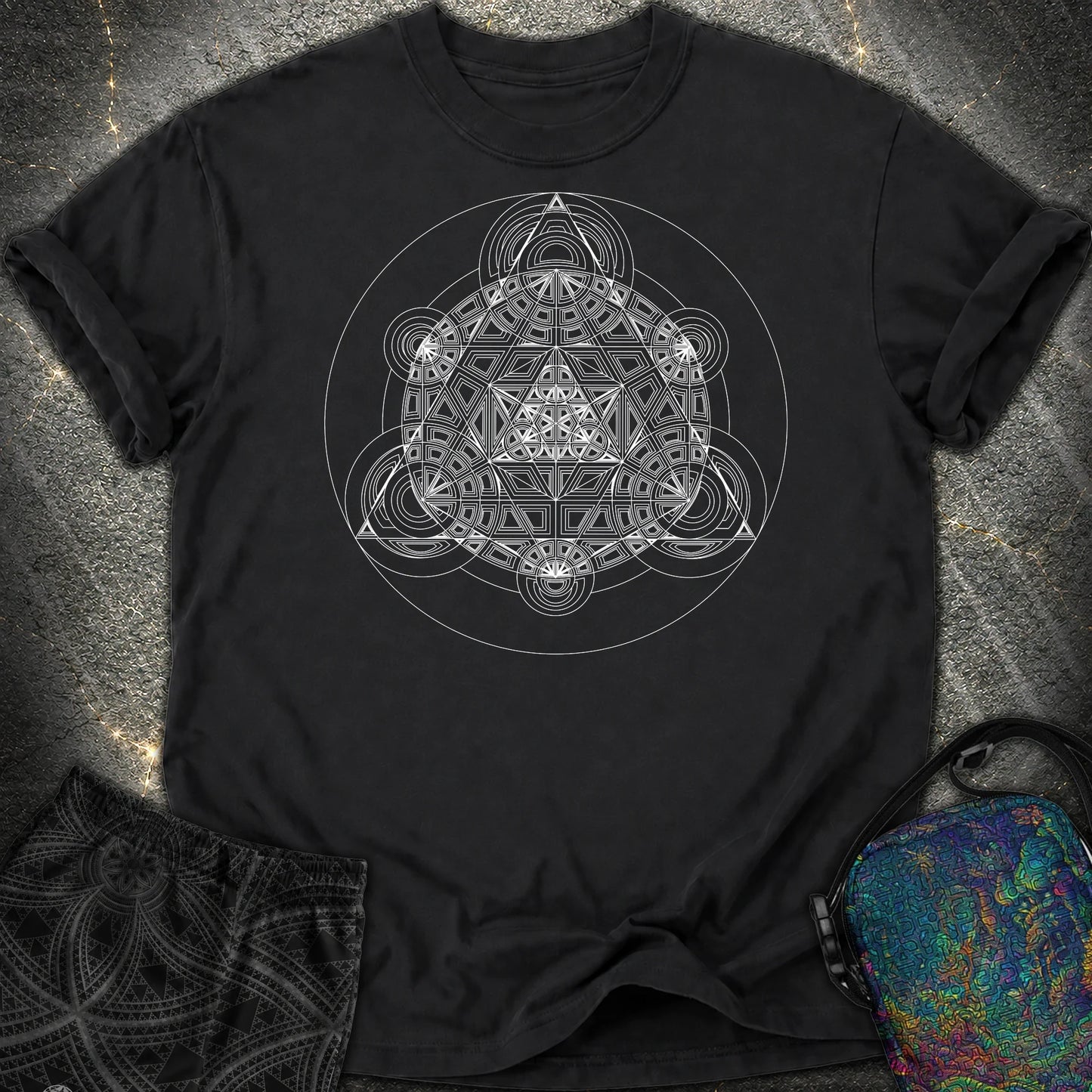 Sacred Mosaic Comfort T-Shirt - Sacred Mosaic Comfort T-Shirt - Black