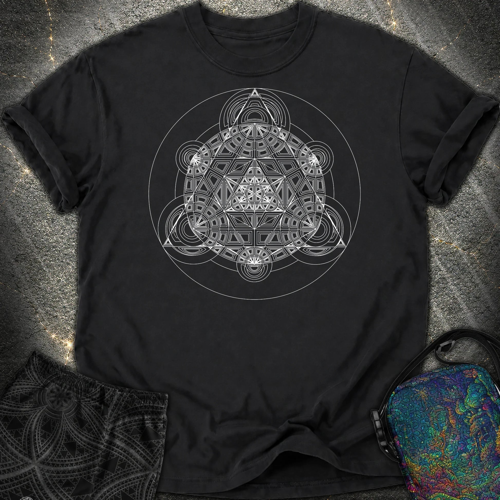 Sacred Mosaic Comfort T-Shirt - Sacred Mosaic Comfort T-Shirt - Black