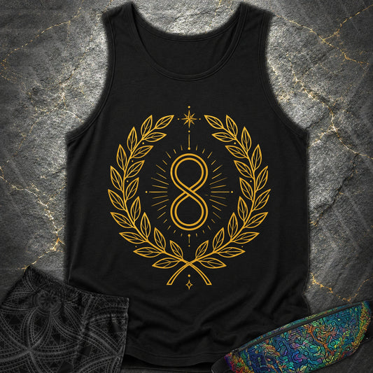 888 Infinity Wreath Unisex Comfort Tank Top - 888 Infinity Wreath Unisex Comfort Tank Top - Black
