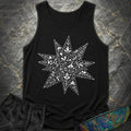 White Floral Stellated Dodecahedron Comfort Tank Top