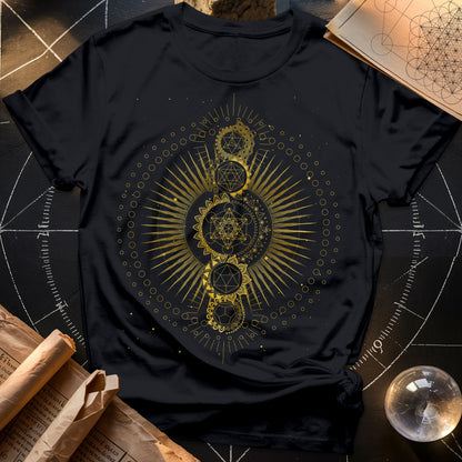 Sacred Geometry Radiating Mandala T-Shirt