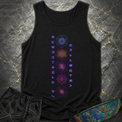 Everything Is Connected Sacred Geometry T-Shirt - Everything Is Connected Sacred Geometry Comfort Tank Top - Black
