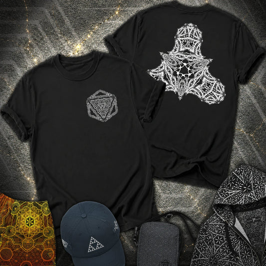 Organic Octahedron Geometry 2 Sided T-Shirt - Organic Octahedron Geometry 2 Sided T-Shirt - Black