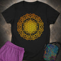 Tetrahedron Mandala Womens T-Shirt