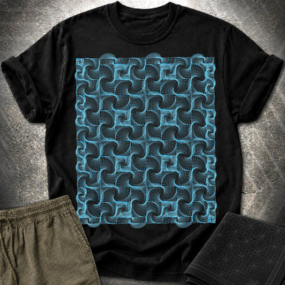 Psychedelic Spiral Optical Illusion Trippy Geometric T-Shirt - Psychedelic Spiral Optical Illusion Trippy Geometric T-Shirt - Black