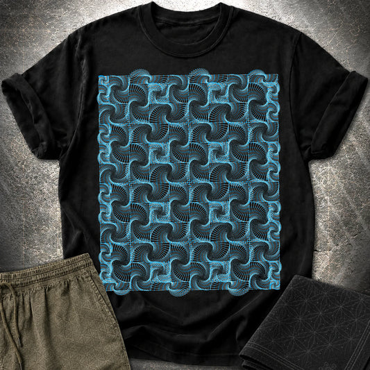 Psychedelic Spiral Optical Illusion Trippy Geometric T-Shirt - Psychedelic Spiral Optical Illusion Trippy Geometric T-Shirt - Black