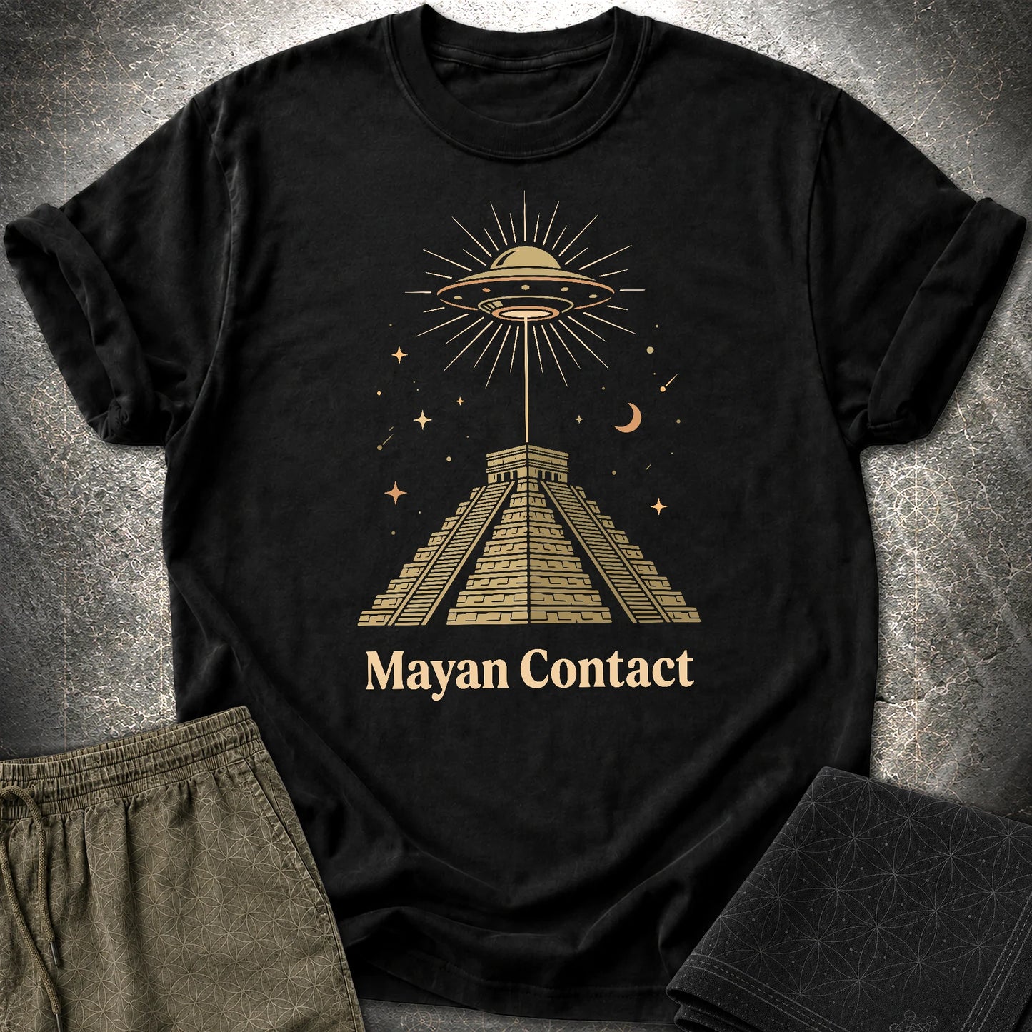 Piramida Majów I UFO 2 - Piramida Majów I UFO 2 T-Shirt - Black