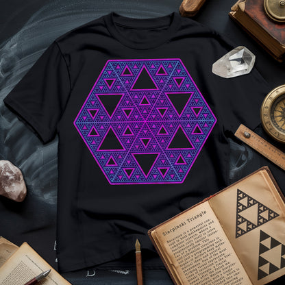 Sierpinski Star Fractal Bloom T-Shirt