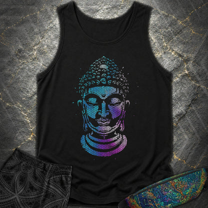 Buddha Flower Of Life Pattern Comfort Tank Top - Buddha Flower Of Life Pattern Comfort Tank Top - Black