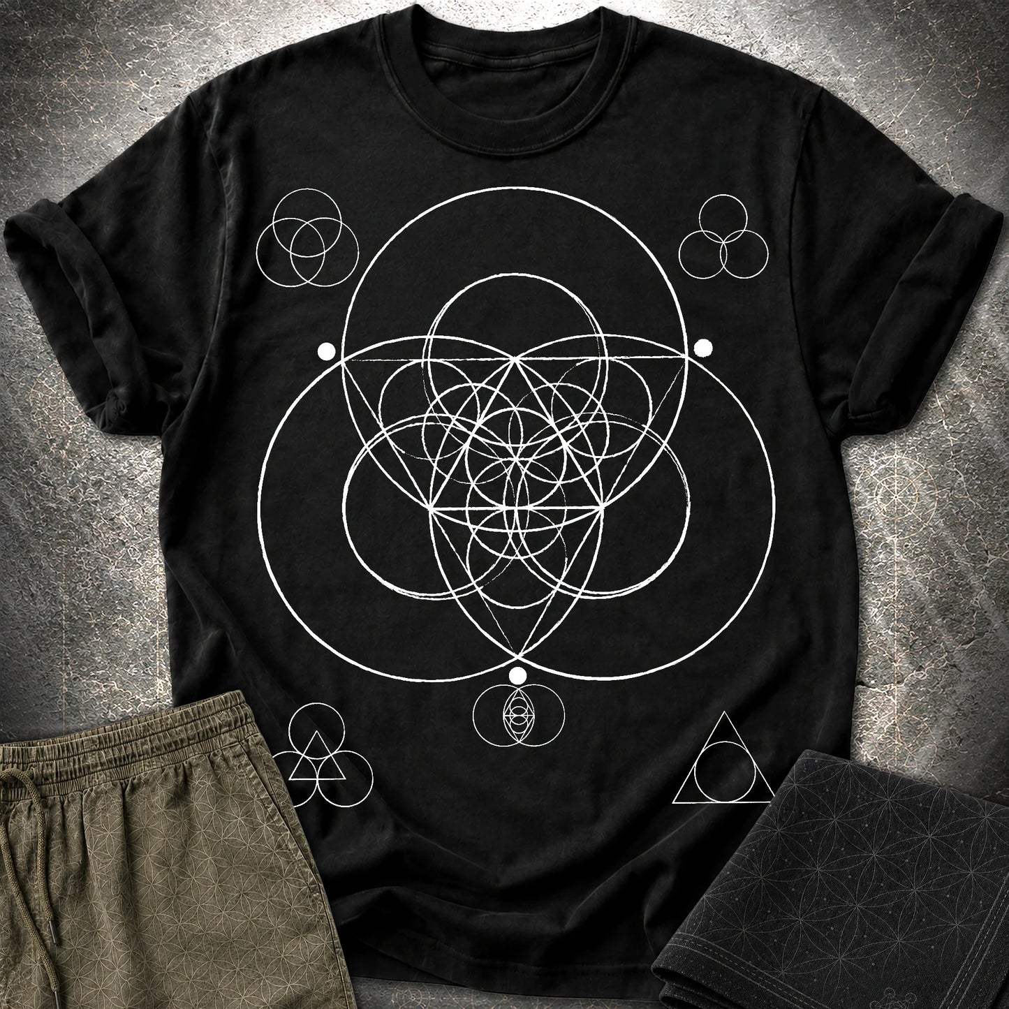 Geometric Triad T-Shirt - Geometric Triad T-Shirt - Black