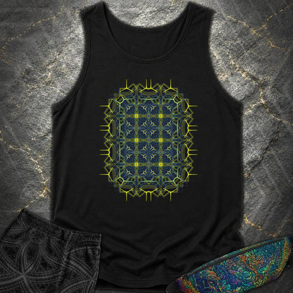 Electric Geometric Matrix - Electric Geometric Matrix Comfort Tank Top - Black