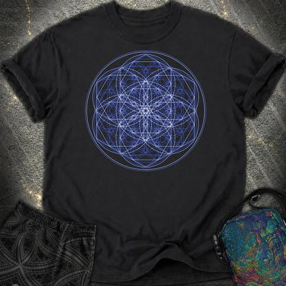 Sacred Flower Grids Comfort T-Shirt - Sacred Flower Grids Comfort T-Shirt - Black