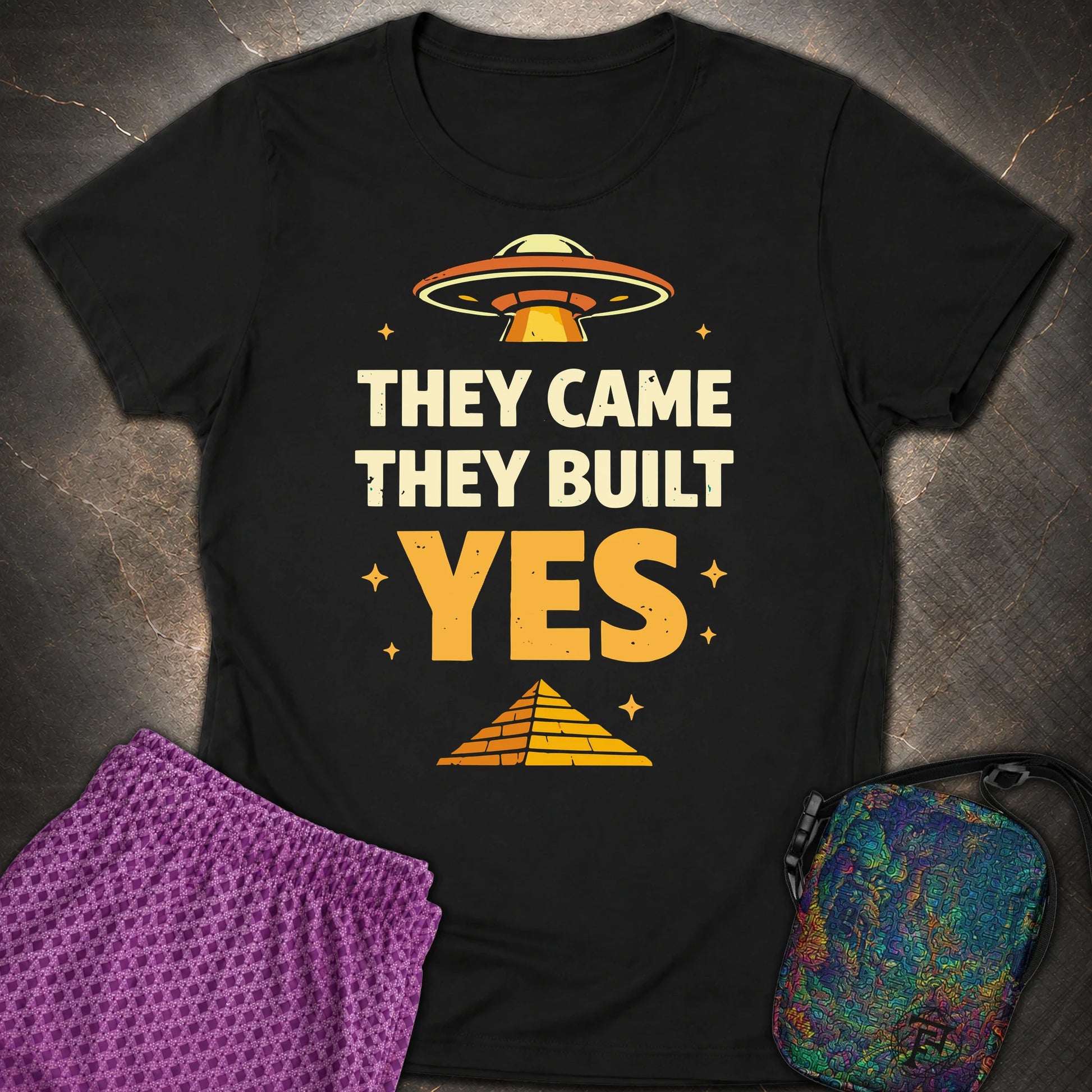 They Came They Built Yes - They Came They Built Yes Womens T-Shirt - Black