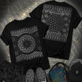 Silver Geometry Flower & Seed of Life Heavyweight 2 Sided Comfort T-Shirt