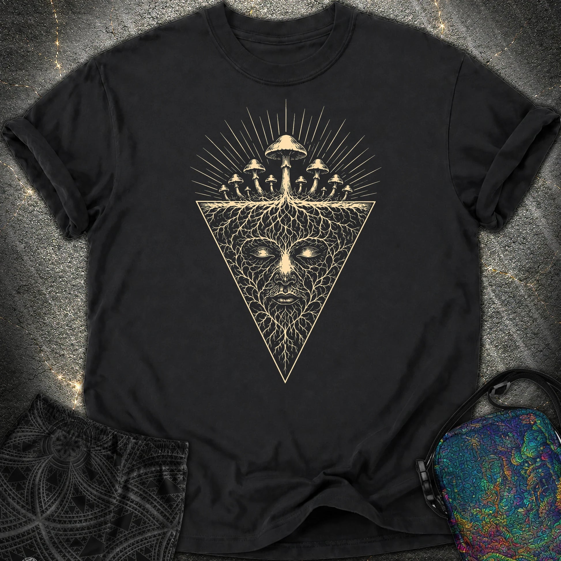 Mycelium Consciousness Comfort T-Shirt - Mycelium Consciousness Comfort T-Shirt - Black