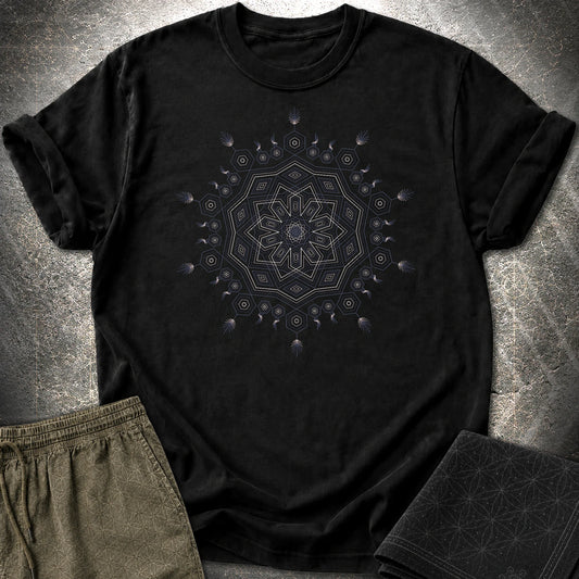 Sacred Geometry Mandala Boho Hippie Psychedelic Unisex T-Shirt - Sacred Geometry Mandala Boho Hippie Psychedelic Unisex T-Shirt - Black