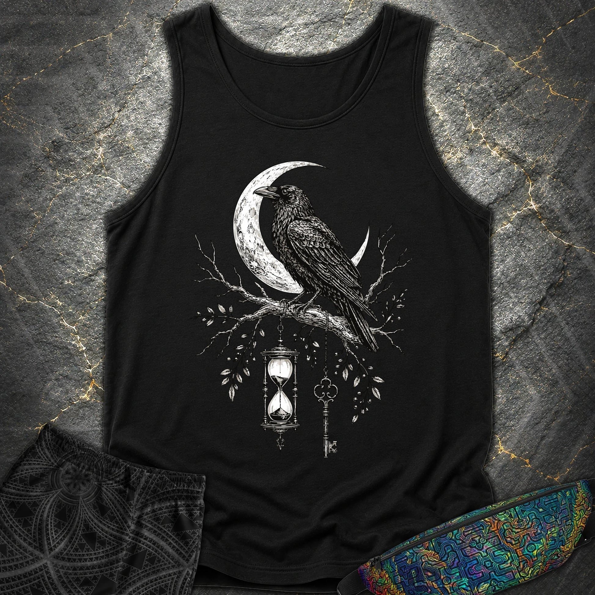 Crow Hourglass Key - Crow Hourglass Key Comfort Tank Top - Black
