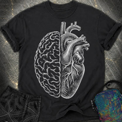 Heart Brain - Heart Brain Comfort T-Shirt - Black