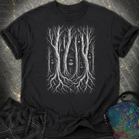 Forest Consciousness Watching Comfort T-Shirt - Forest Consciousness Watching Comfort T-Shirt - Black