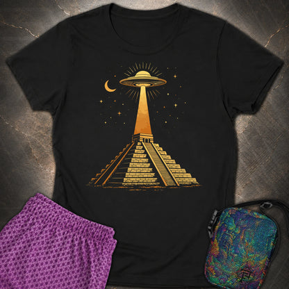 Piramida Majów I UFO - Piramida Majów I UFO Womens T-Shirt - Black