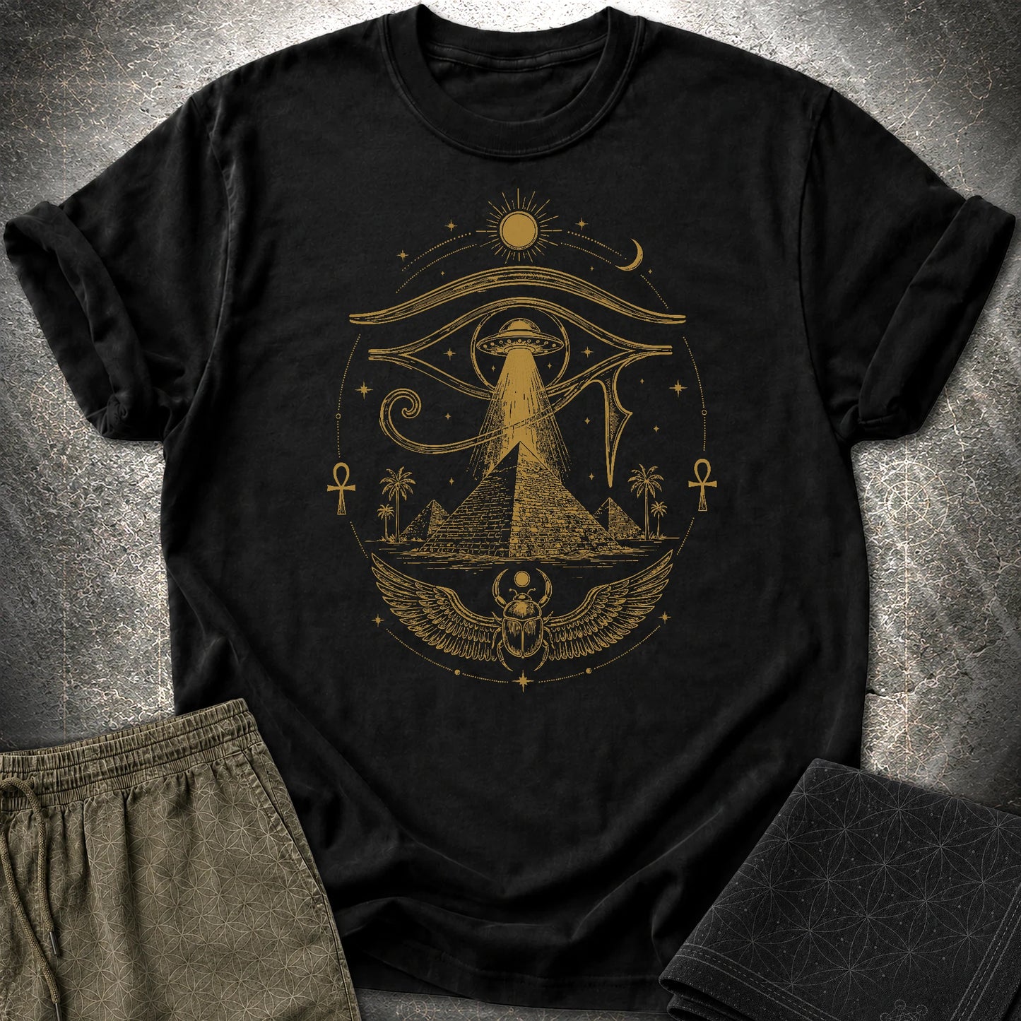 Ancient Eye Over the Pyramids - Ancient Eye Over the Pyramids T-Shirt - Black