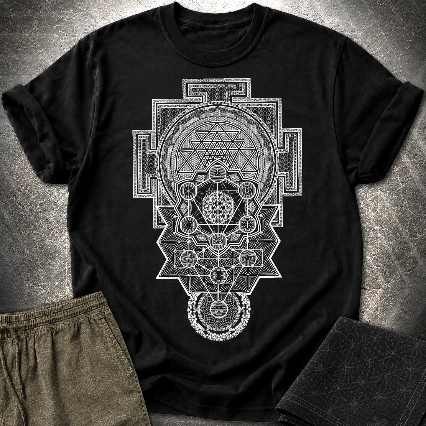 Sacred Geometry Encyclopedia - Sacred Geometry Encyclopedia T-Shirt - Black