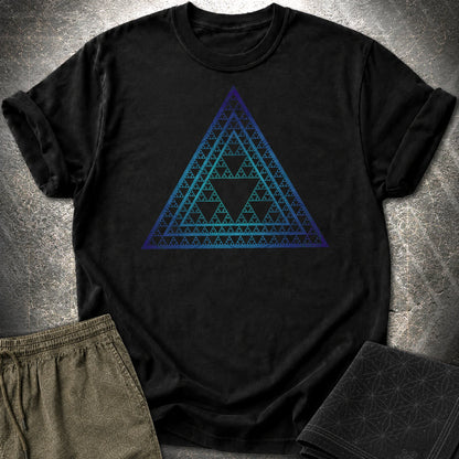 Sierpinski Recursive Dream T-Shirt - Sierpinski Recursive Dream  T-Shirt - Black