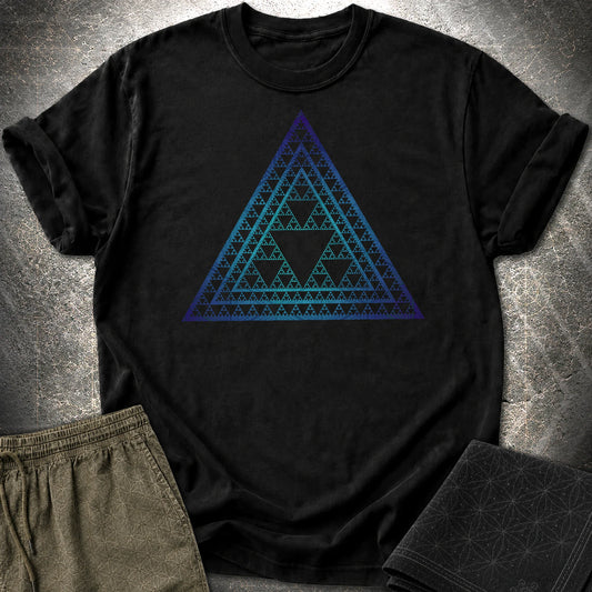 Sierpinski Recursive Dream T-Shirt - Sierpinski Recursive Dream  T-Shirt - Black