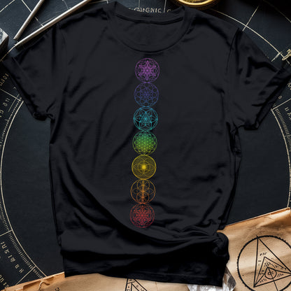 7 Sacred Geometry Chakras T-Shirt