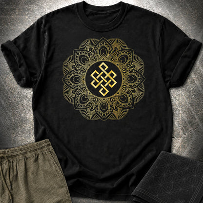 Endless Knot Mandala T-Shirt - Endless Knot Mandala T-Shirt - Black